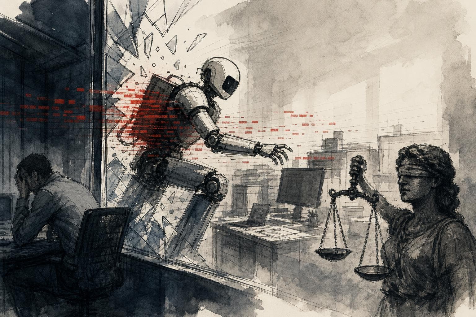 Editorial illustration for The Security Company Claude Hacked Has No One to Sue