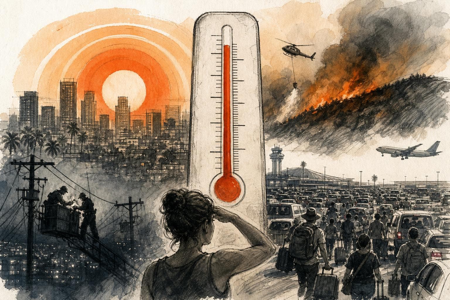Editorial illustration for The Holiday Heat Test Cities Are Still Failing