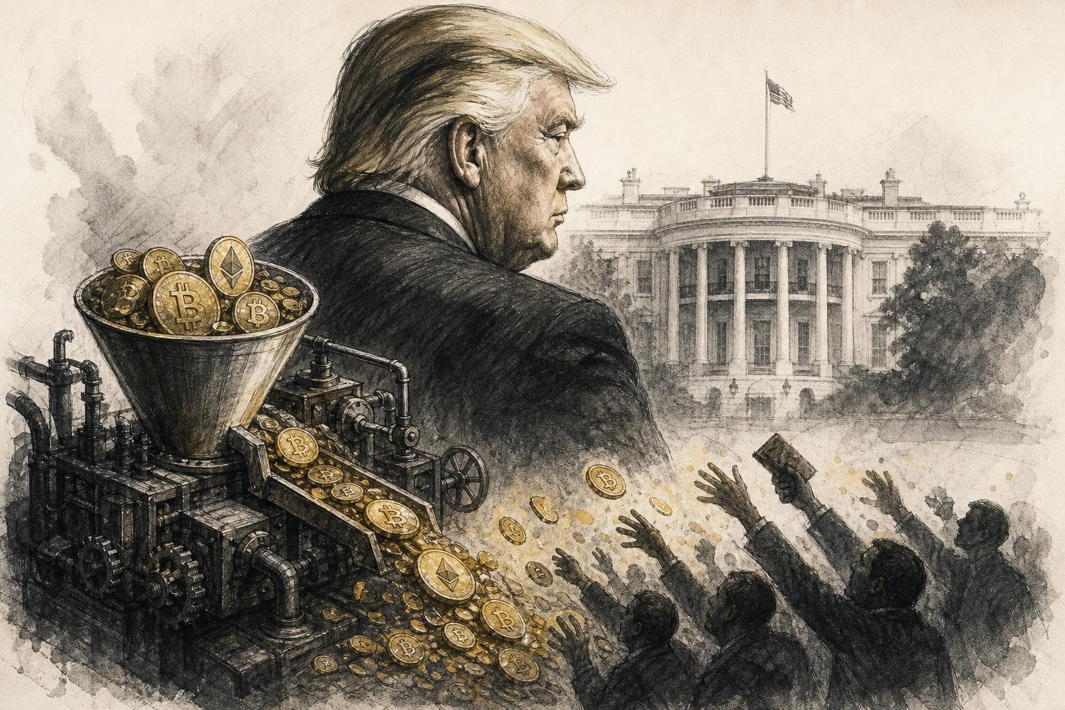Editorial illustration for Trump’s Crypto Conflict Is Not Hypothetical Anymore