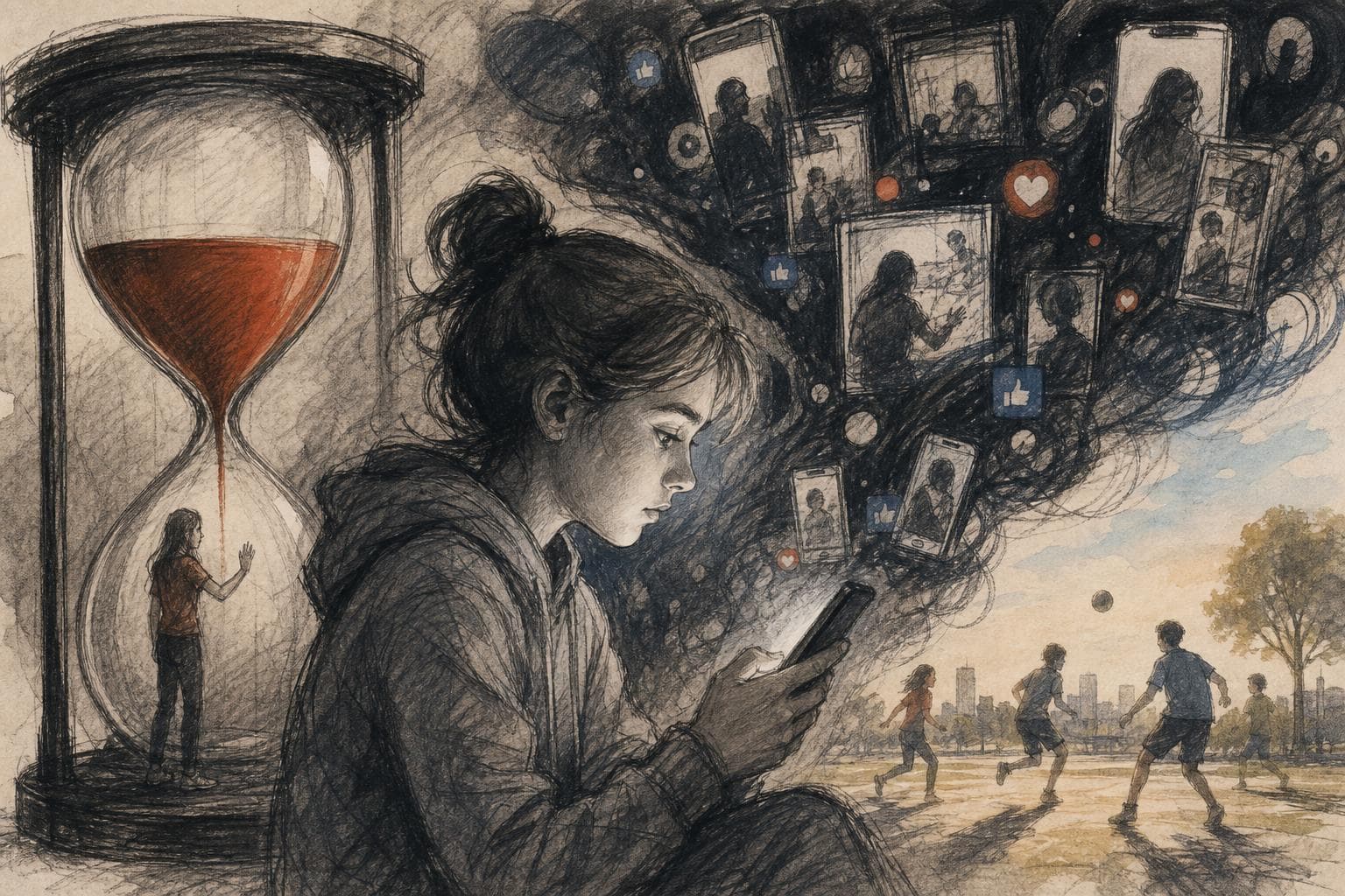 Editorial illustration for Teen Time Limits Need a Better Test Than Fewer Minutes