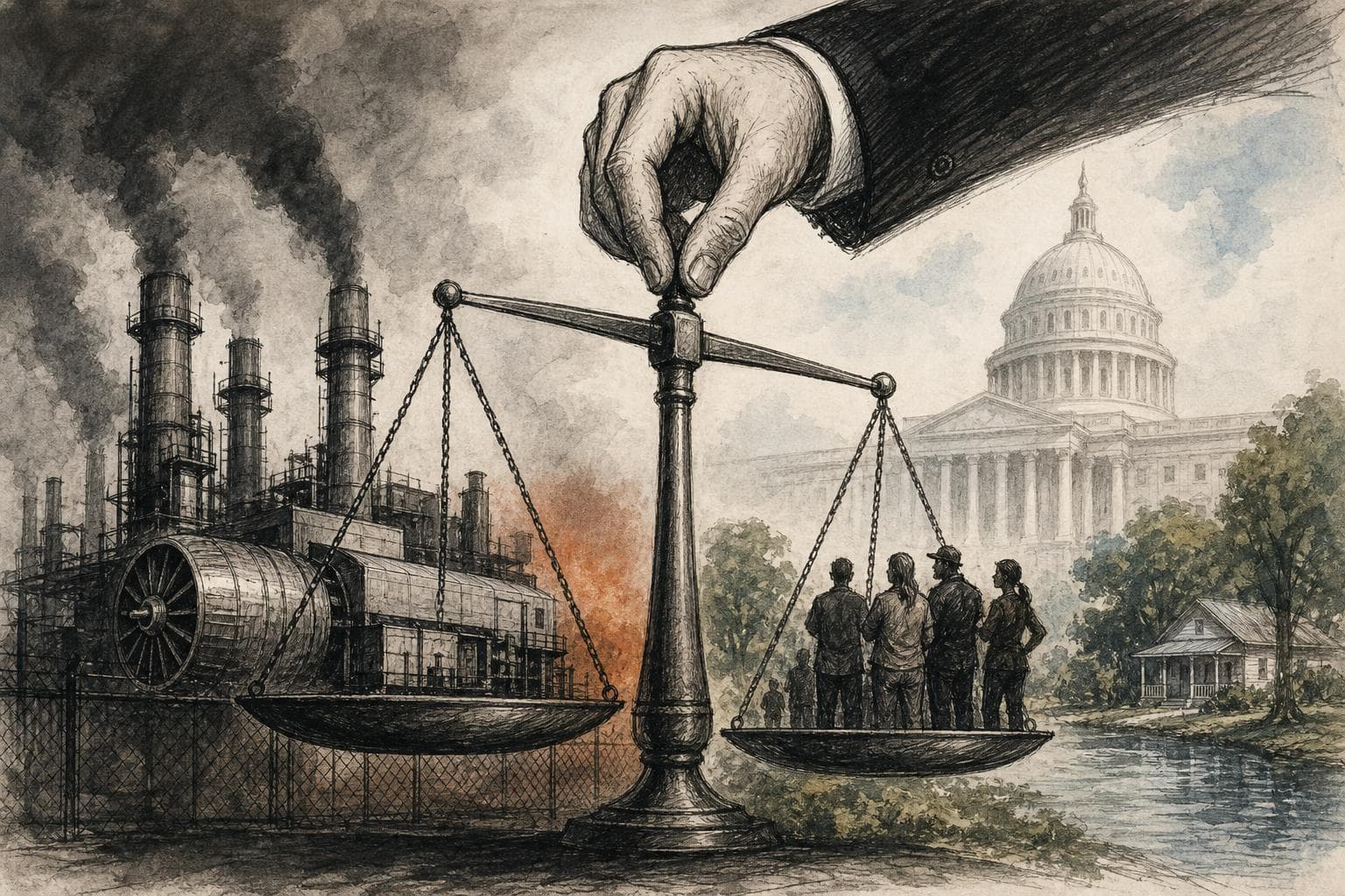 Editorial illustration for The xAI Pollution Case Is Becoming a Test of Federal AI Immunity