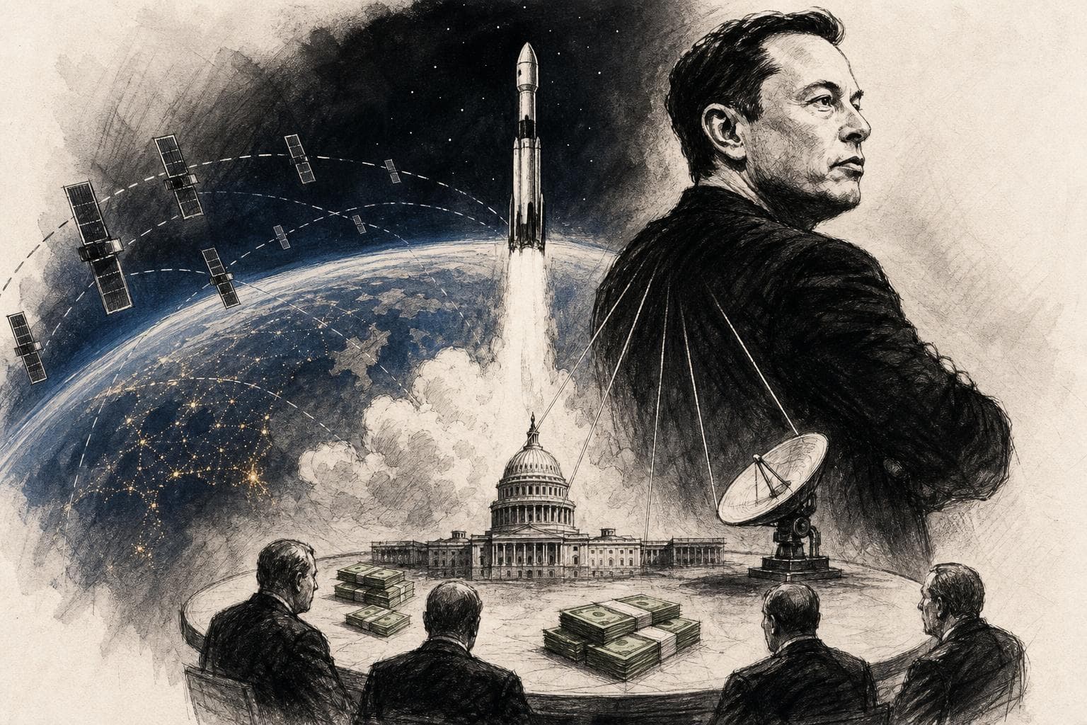Editorial illustration for SpaceX Is Too Strategic for a Normal IPO Price