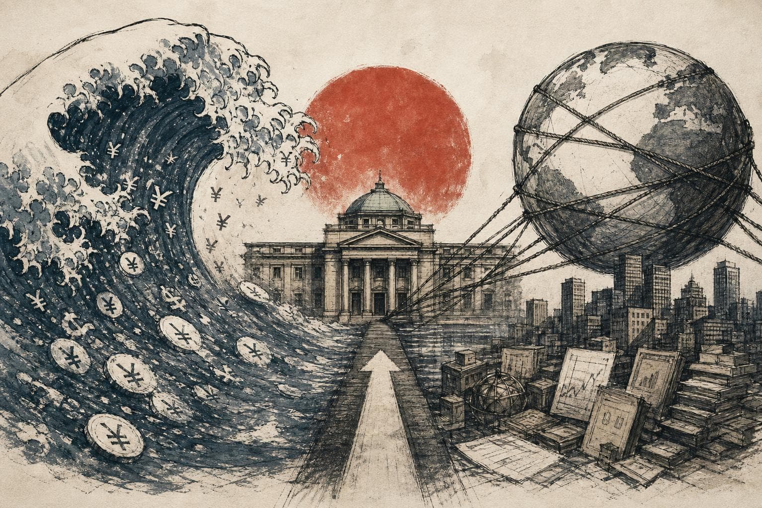 Editorial illustration for Japan Can Raise Rates, But Not Like a Normal Country