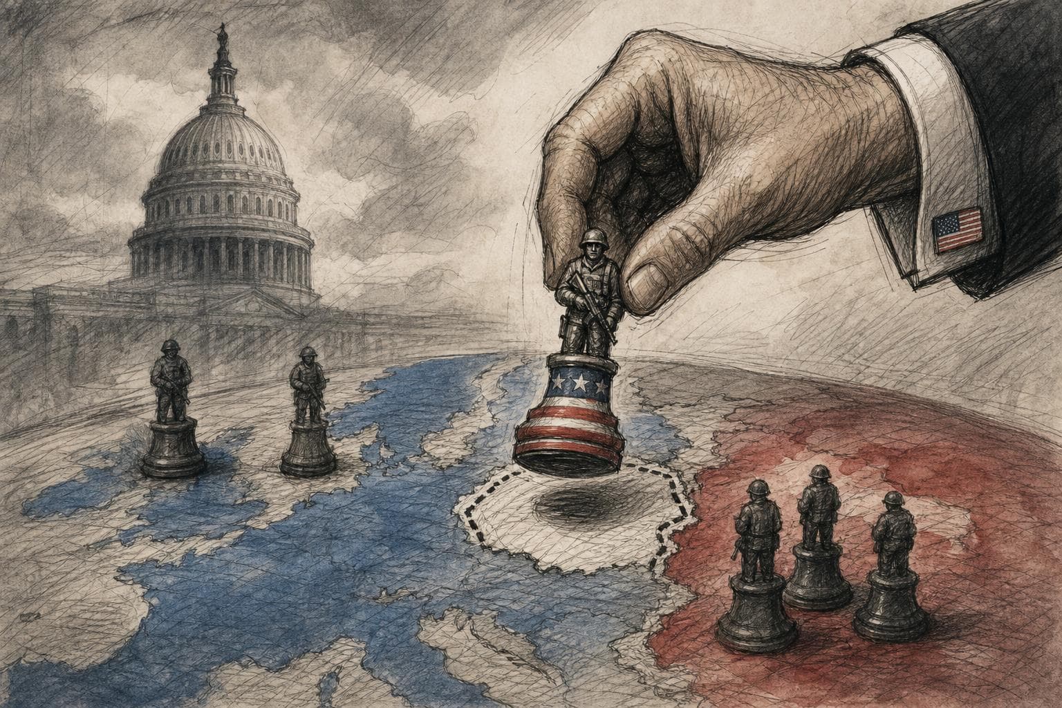 Editorial illustration for Trump’s NATO Leverage Is Starting to Look Like Deterrence Roulette