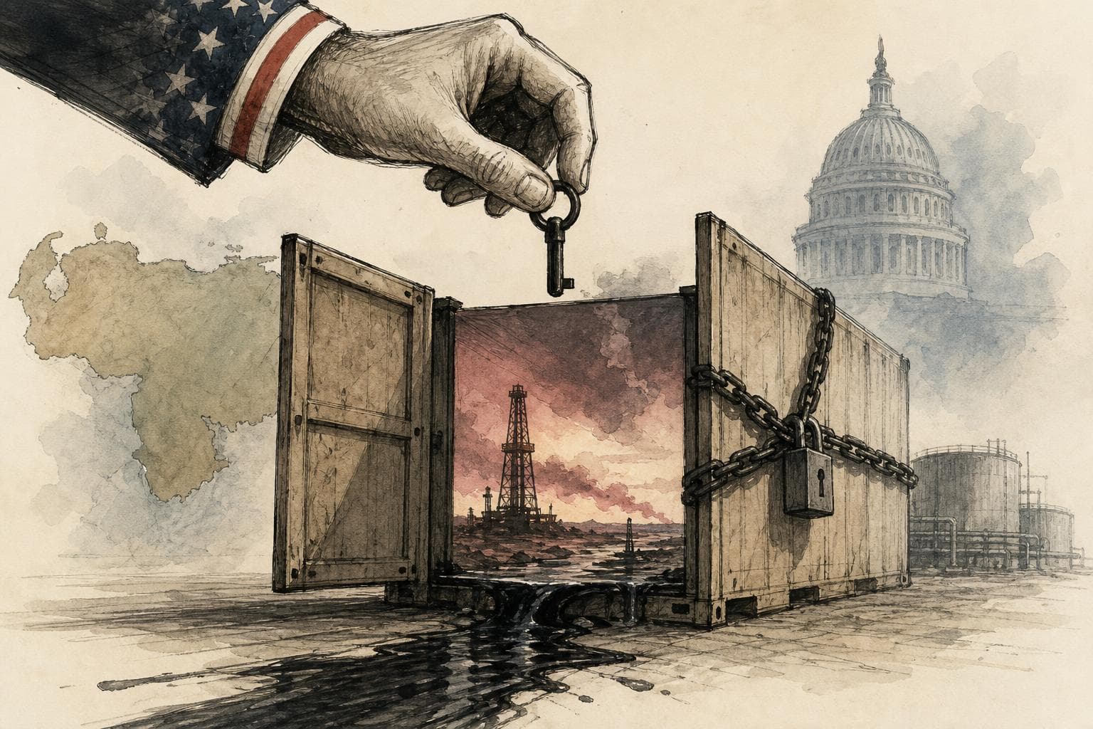 Editorial illustration for The Biggest Oil Deal in History Doesn't Have a Name on It Yet