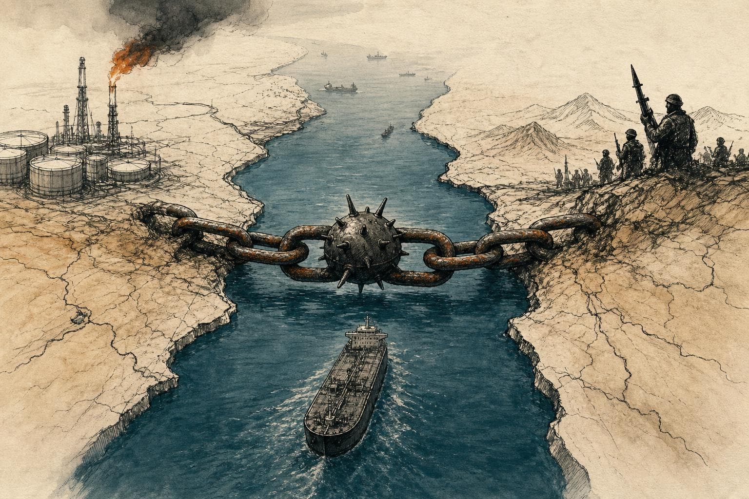 Editorial illustration for The Iran Deal Will Fail Unless Hormuz Stops Being a Weapon