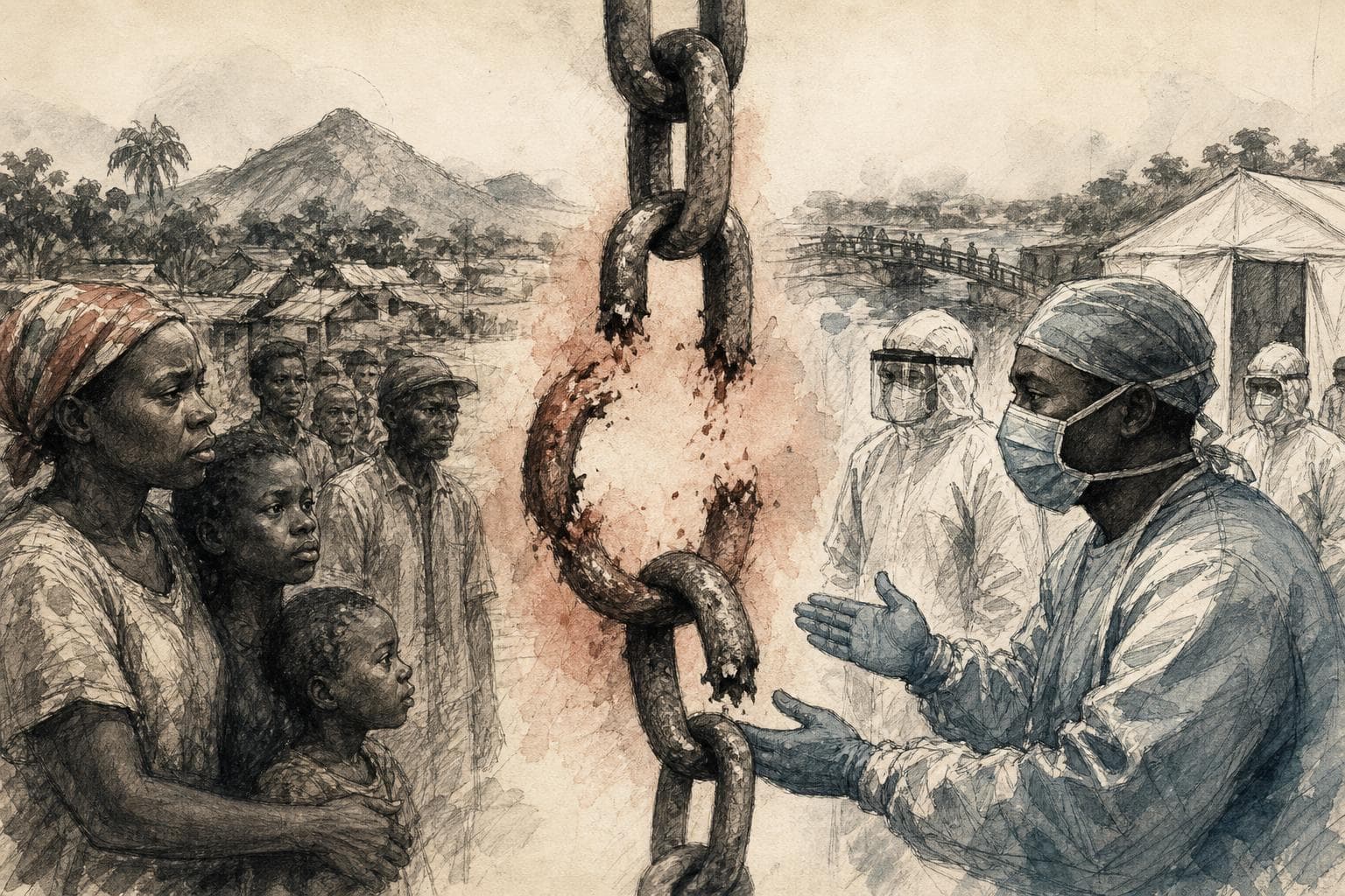 Editorial illustration for Ebola’s Real Border Is Trust