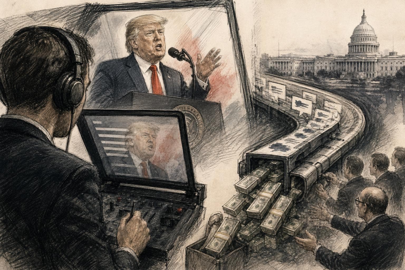 Editorial illustration for The Teleprompter Trades Were the Easy Case