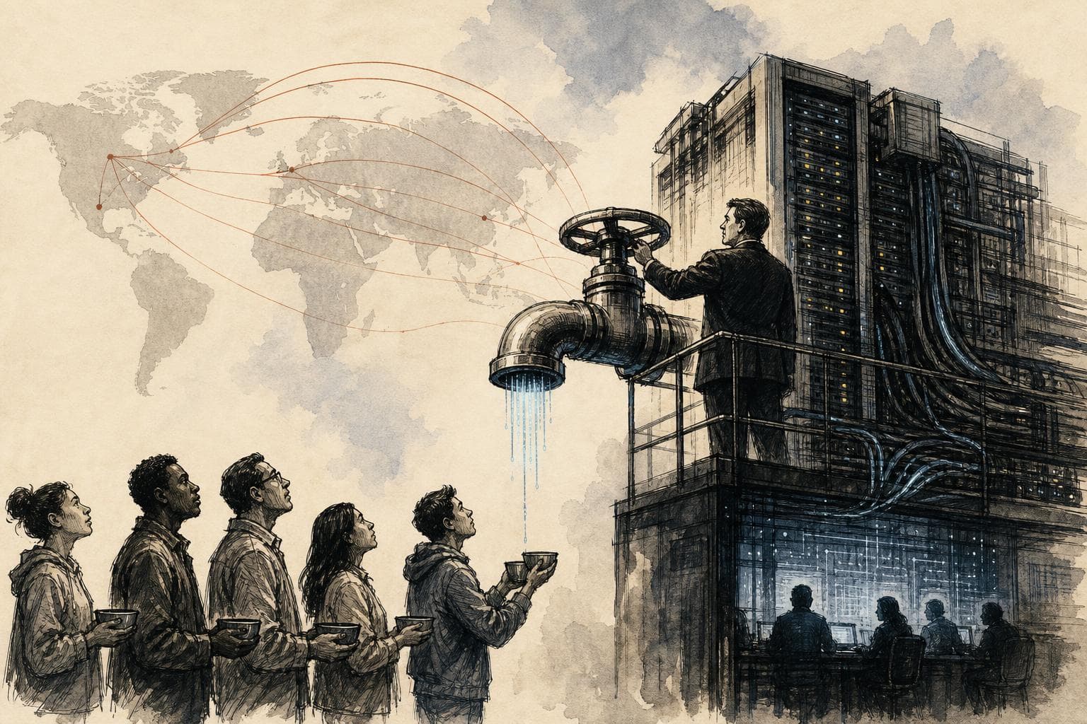Editorial illustration for AI Has Entered Its Rationing Era
