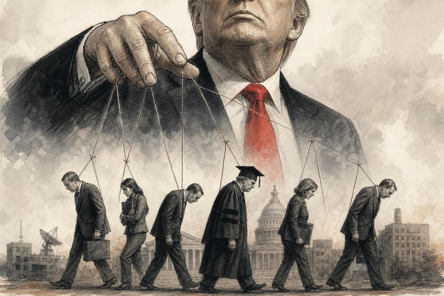 Editorial illustration for Trump’s Loyalty Market Is Already Changing Institutional Behavior
